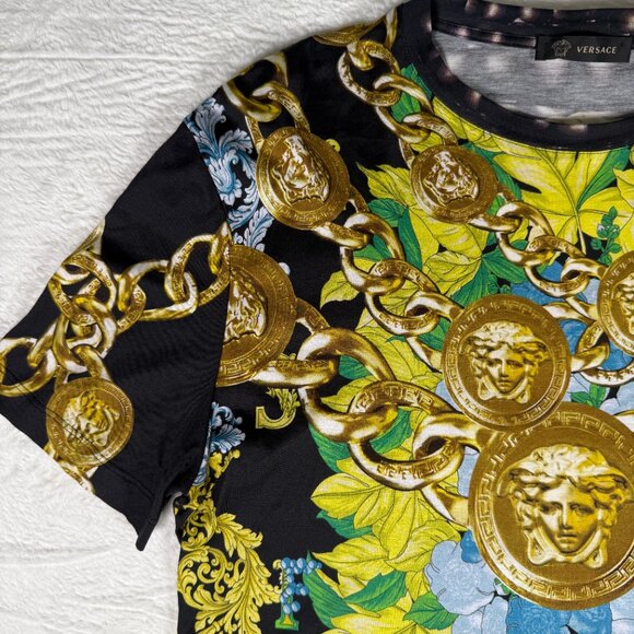 Versace Medusa Head with Chains Rare Limited Edition Large Tshirt. One of a Kind - Picture 6 of 16
